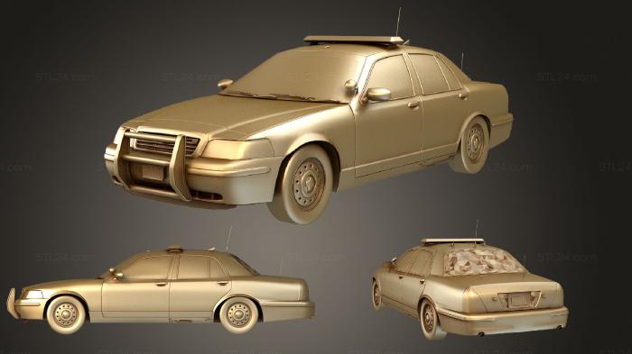 Автомобили и транспорт (Полицейская машина, CARS_3055) 3D модель для ЧПУ станка